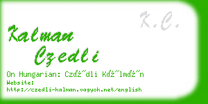 kalman czedli business card